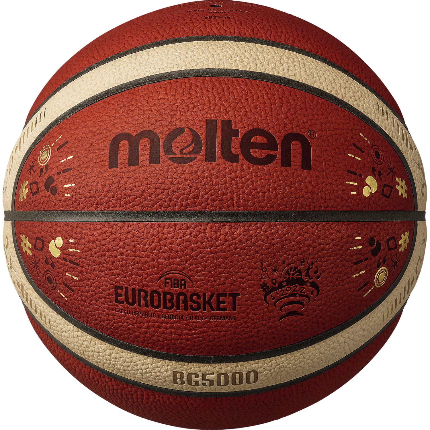 Basketball zur Eurobasket 2022 - Molten B7G5000-E2G (Größe 7)